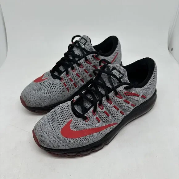 Nike Air Max 2016 Wolf Grey/University Red GS Size 7Y Women's 8.5 807236-060 - Picture 6 of 16